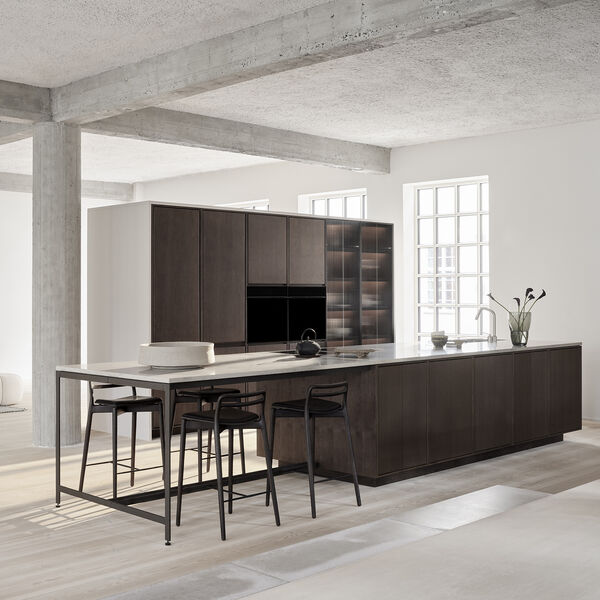 VIPP484 Cabin Counterstuhl, dunkle Eiche/schwarz, Vipp