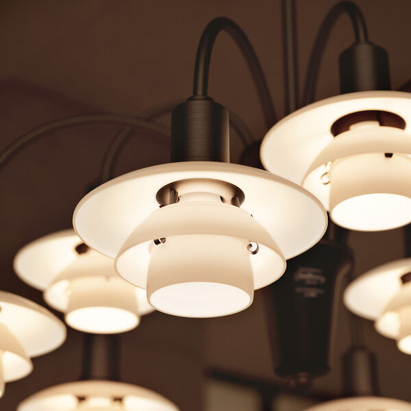 PH 1/1 Chandelier Centenary Edition 9-Armed, aged brass/dusty terracotta, Louis Poulsen