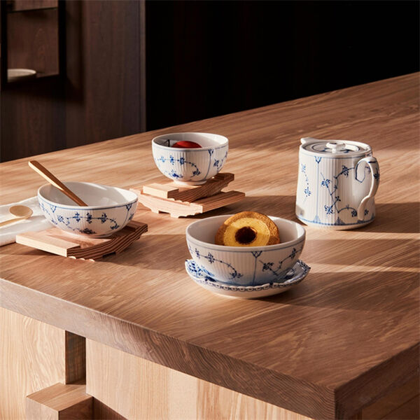 Musselmalet Gerippt Teekanne 75 cl, Royal Copenhagen