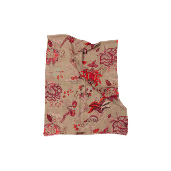 VINTAGE FLOWER Schal, beige/rot, Bella Ballou