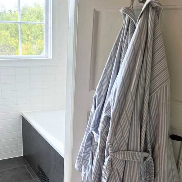 Bathrobe, powder blue stripes, Home by Ilse Jacobsen