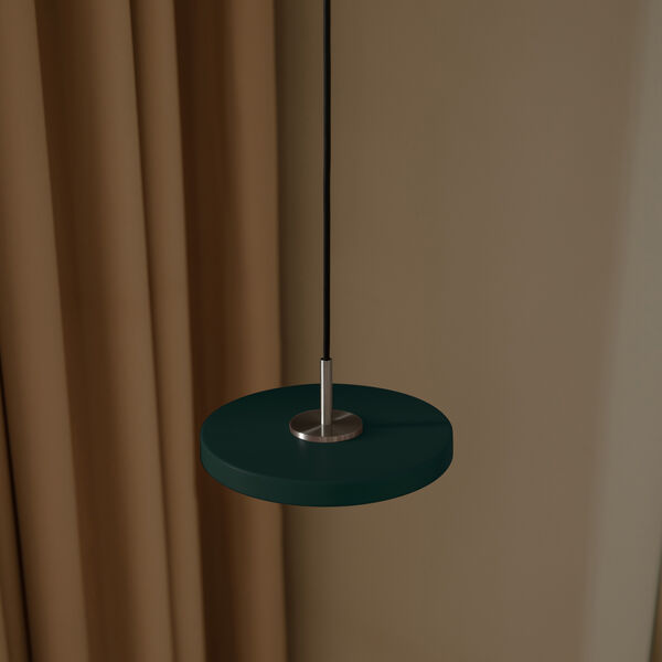 Asteria Micro Pendant, forest green/steel, UMAGE