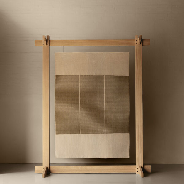 Poetic Grid Teppich, moss, Linie Design