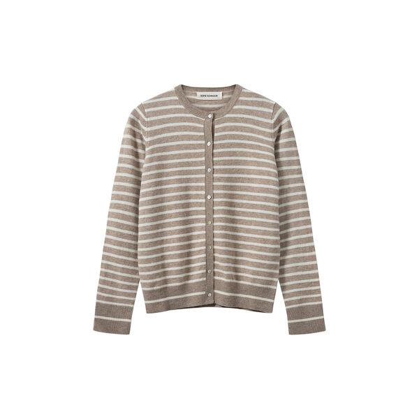 CisseSW Stripe Cardigan, light brown striped, Sofie Schnoor