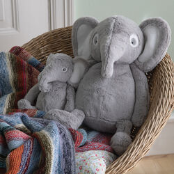 Finley the Elephant Soft Toy, grey, Sebra