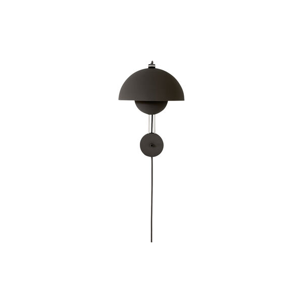 Flowerpot VP8 Wall Lamp, matt black, &Tradition
