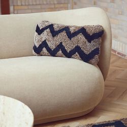 PATTERN COLLECTION Zig Zag Kissen, taupe/black, NATURES Collection