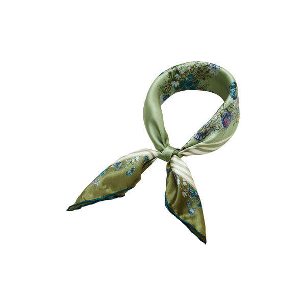 Flowering Green F Silk Scarf, Flora Danica Denmark