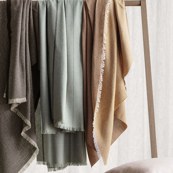 Herringbone Throw, chocolate/beige, ELVANG