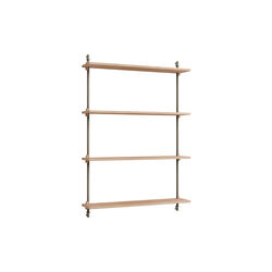 Wall Shelving Medium, oak/warm grey, MOEBE