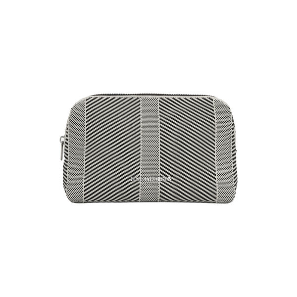 Knitted Makeup Bag, milk creme black, Ilse Jacobsen Hornb&aelig;k