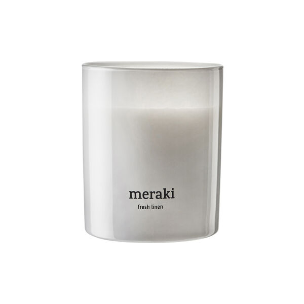 Scented Candle, fresh linen, Meraki