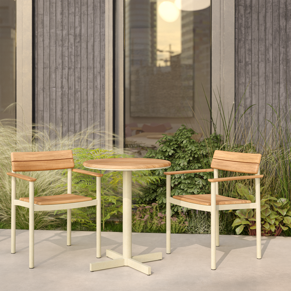 Pelagus Café Table, light ivory, Fritz Hansen