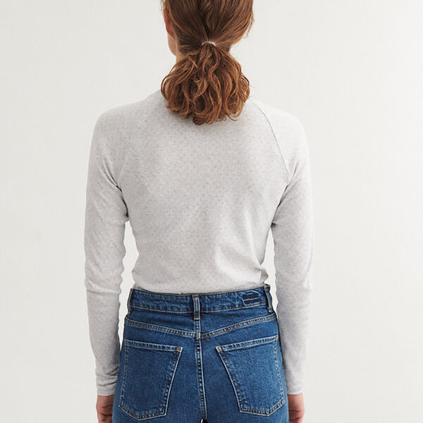 Arense LS Tee, hellgrau meliert., Basic Apparel