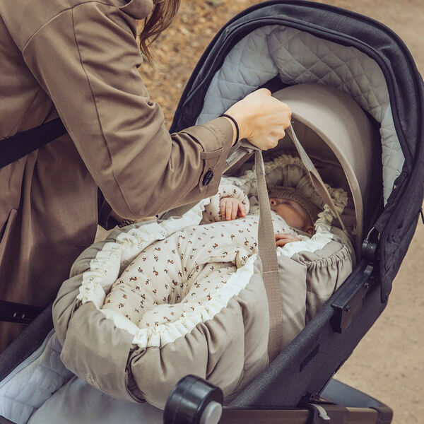 Hood for 3-in-1 Baby Nest, jetty beige, Sebra