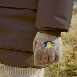 2er-Pack Filla-Handschuhe, lemon/stripe, Konges Sl&oslash;jd