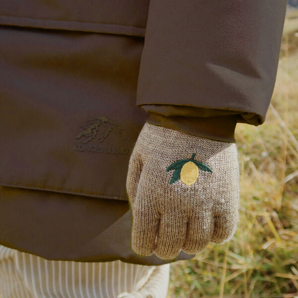 2er-Pack Filla-Handschuhe, lemon/stripe, Konges Sl&oslash;jd