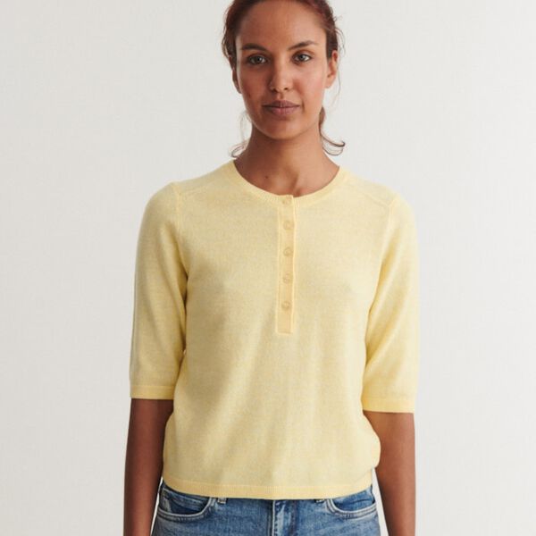 Selem Granddad-T-Shirt, sunlight, Basic Apparel
