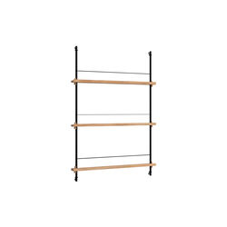Magazine Shelving Medium, oak/black, MOEBE