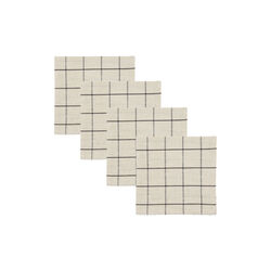 HDJoin Servietten 4 St&uuml;ck, schwarz/off-white, House Doctor