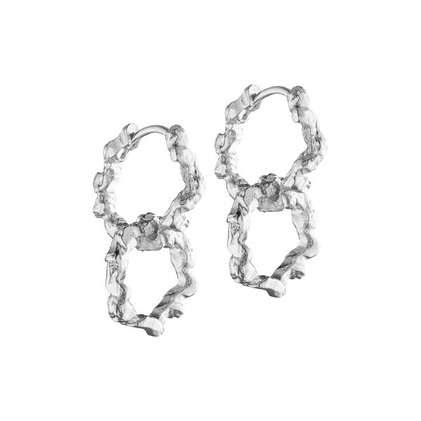 Earrings Double, silver, Pure by Nat