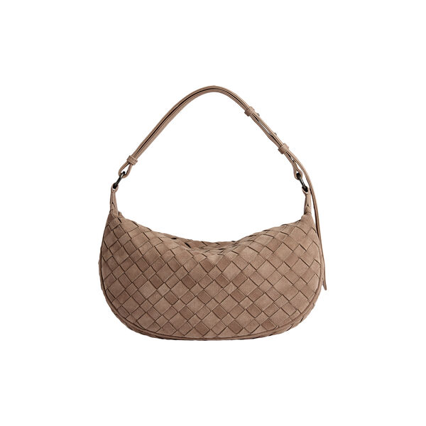 MuseMBG Tasche aus Wildledergeflecht, mocha mousse, Markberg