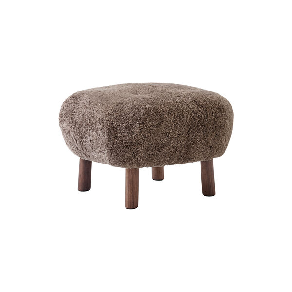 Little Petra VB1 Lounge Chair & Pouf ATD1, Sahara/oiled walnut, &Tradition