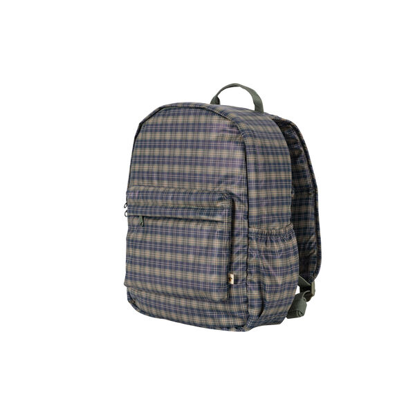 Rainy Kids Backpack Midi, laurel blue check, Konges Sl&oslash;jd