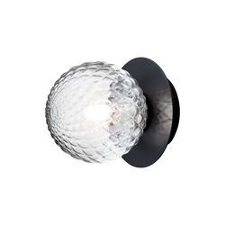 Liila 1 Small Wall Lamp, black/optic clear, Nuura