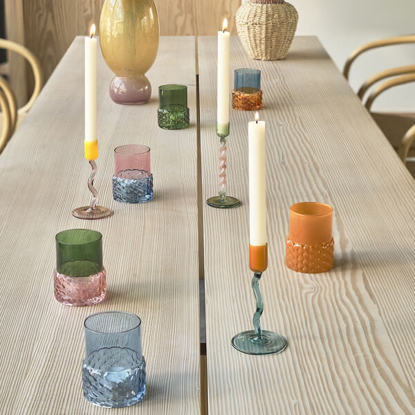 Styles Teelichthalter, blau/rosa, Villa Collection