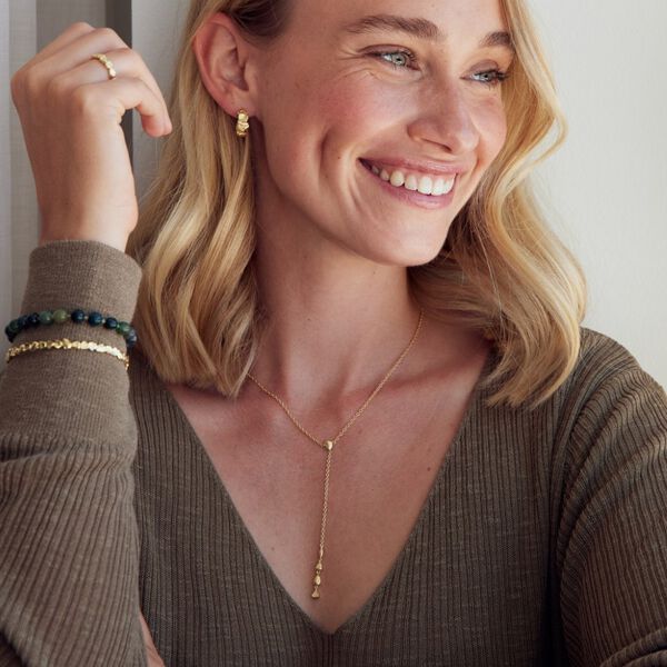 Gretha hoops Small, gold plated, Pure by Nat