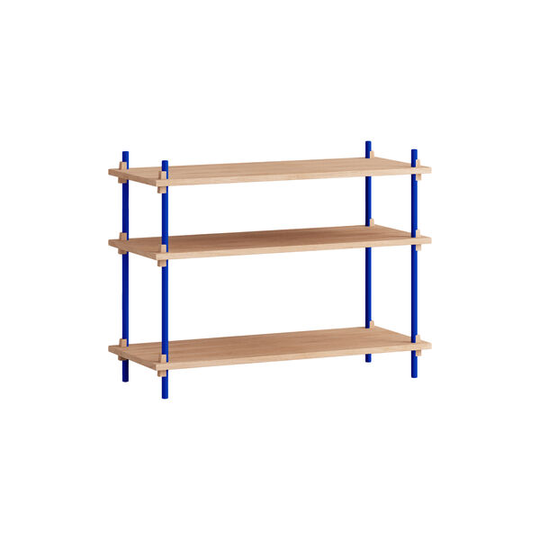 Shelving Classic Low, oak/deep blue, MOEBE