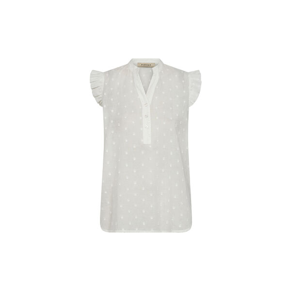 PD-Mabel Dobby Dot SL Shirt, white, Pieszak