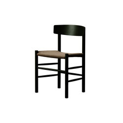 J39 Mogensen Stuhl mit gepolstertem Sitz, khaki green/natur kanvas, Fredericia Furniture