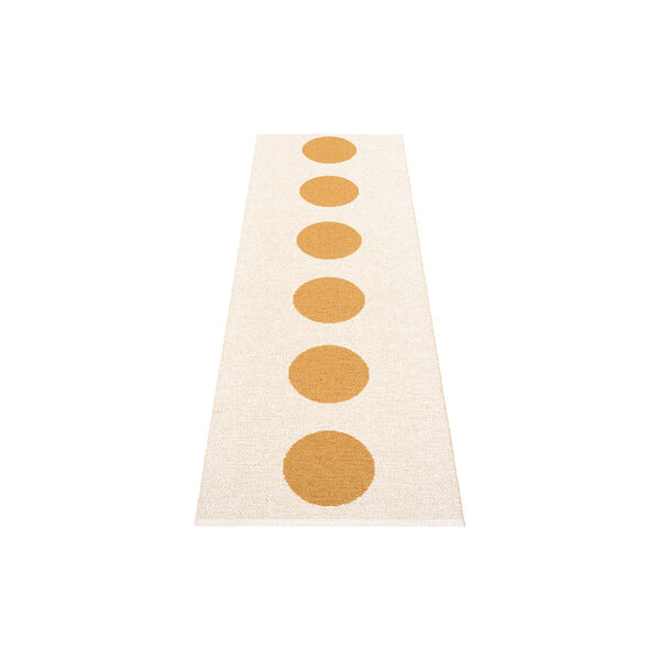 Vera Plastic Rug, ochre/vanilla, Pappelina
