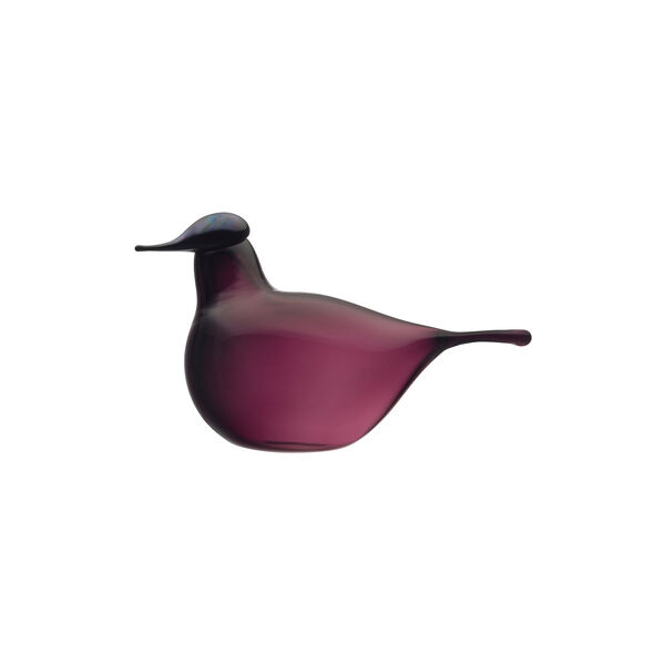 BBT Chiffchaff glass bird, bordeaux, Iittala