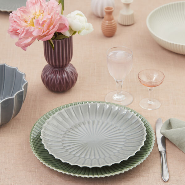 Samsurium Lunch Teller Fr&uuml;hst&uuml;cksteller &Oslash; 22 cm, blau/grau, Dottir Nordic Design