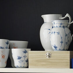 Blaue gerippte Mega-Kanne 90 cl, Royal Copenhagen