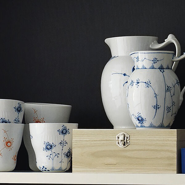 Blaue gerippte Mega-Kanne 90 cl, Royal Copenhagen