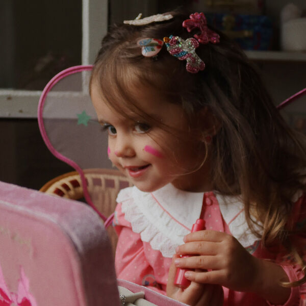 2 Pack Unicorn Beaded Hair Clips, unicorn, Konges Sl&oslash;jd