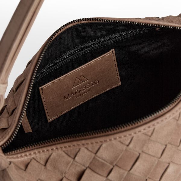 MuseMBG Tasche aus Wildledergeflecht, mocha mousse, Markberg