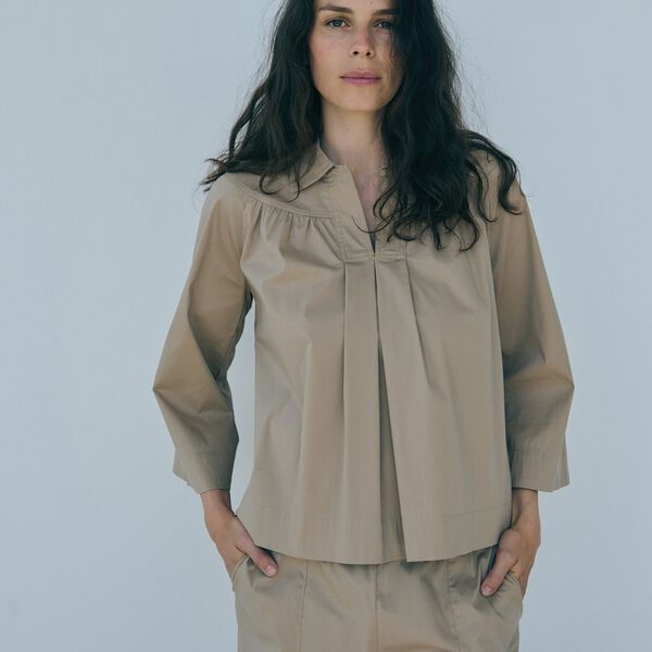 Vilma Shirt, dark sand, LA RŌUGE