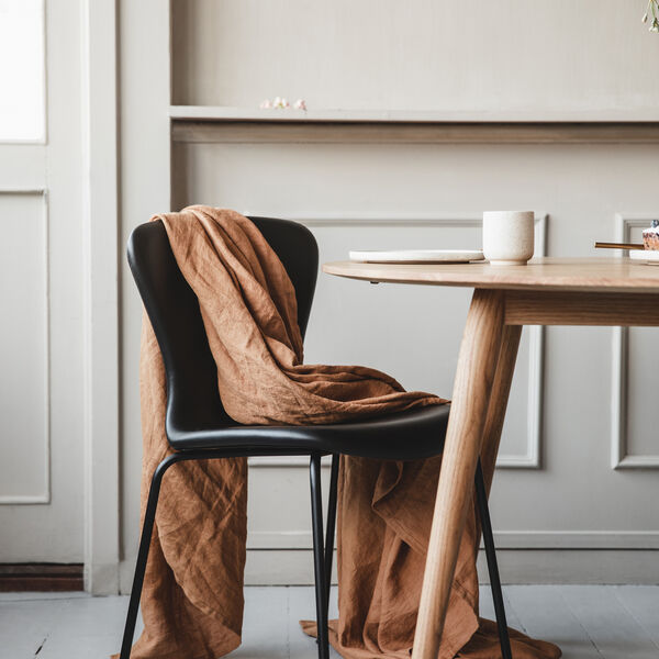 PLAYdinner Round Esstisch mit Auszug, geölte Eiche, Bruunmunch Furniture