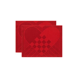 CHRISTMAS RUSTIC 50 placemats, gold red, Georg Jensen Damask