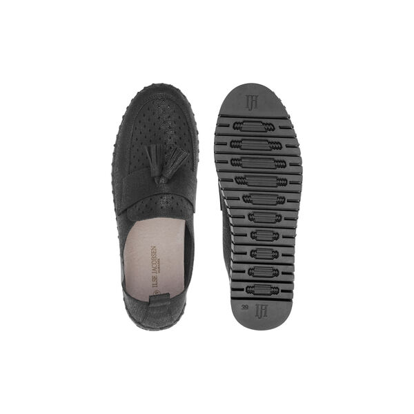 Tulip Loafer Tassel, black black, Ilse Jacobsen Hornbæk