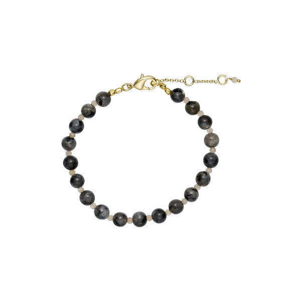 Estelle bracelet, gold plated/grey, Pure by Nat