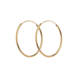 Mini Plain Hoop Ohrringe, gold, Pernille Corydon Jewellery