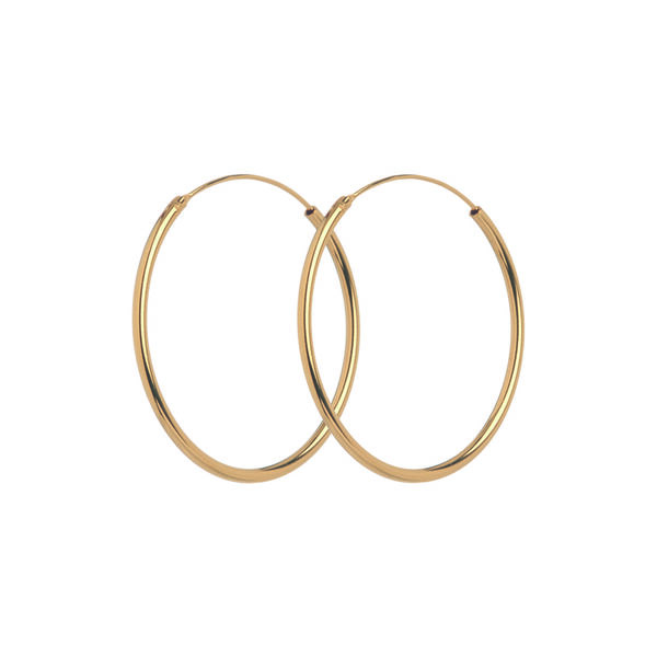 Mini Plain Hoop Ohrringe, gold, Pernille Corydon Jewellery