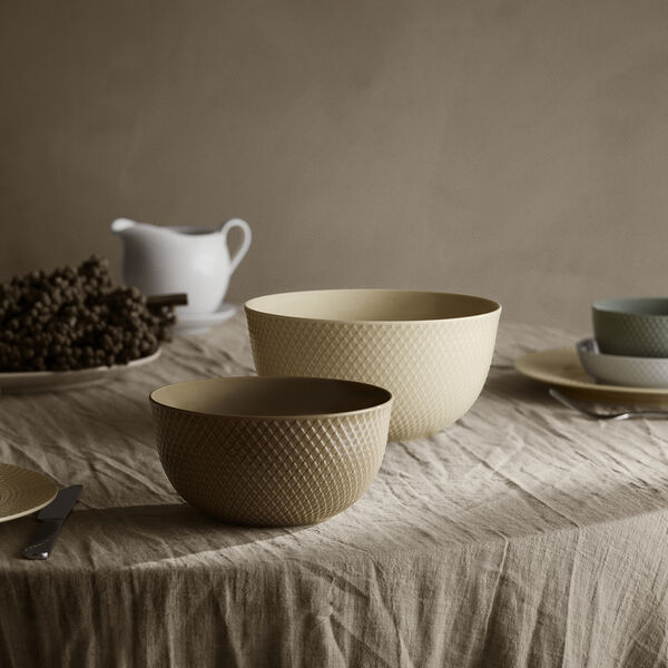 Rhombe Earth Bowl, marble, Lyngby Porcel&aelig;n