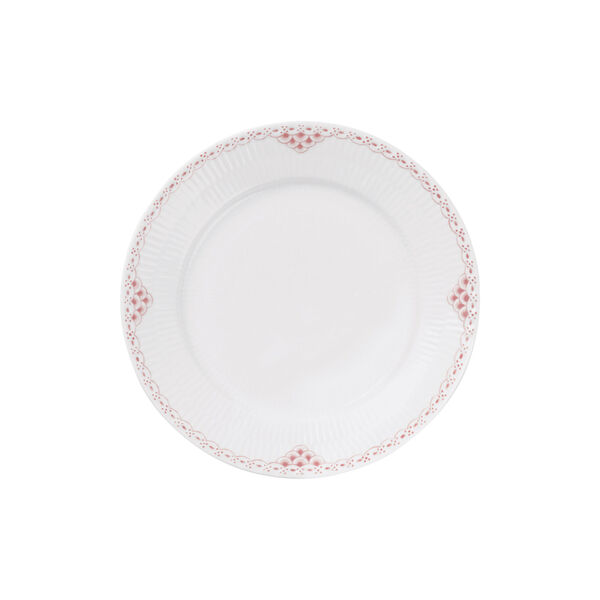 Korallenfarbener gerippter Teller Blonde &Oslash; 22 cm, Royal Copenhagen